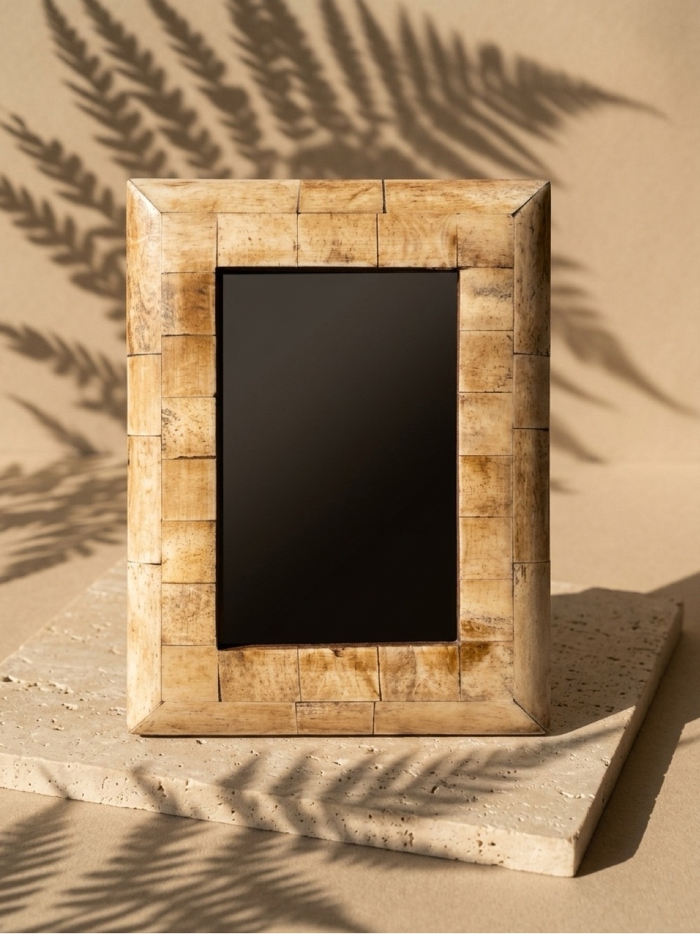 Handcrafted Bone Inlay Picture Frame - Made India Vintage Table Top